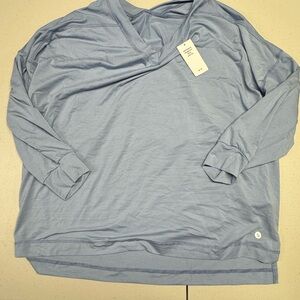 NTW‎ Blue V-Neck SHIRT with Long Sleeves